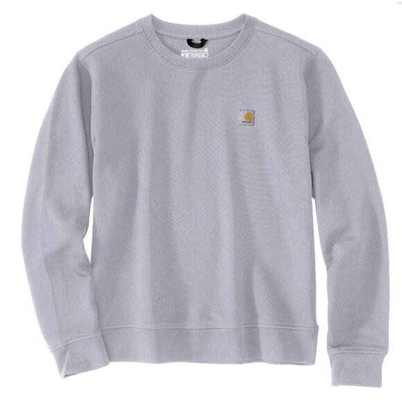 Carhartt Sweatshirt Women Purple Relaxed Fit Midweight Crew Neck Logo XS - Picture 2 of 6